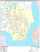 Perth Amboy  Wall Map Premium Style